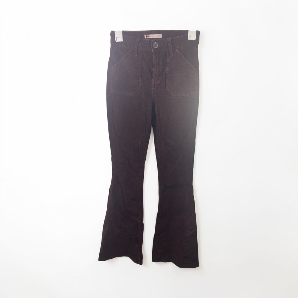 SO Goods For Life Brown Corduroy High Rise Flare Pants Size 1/25W